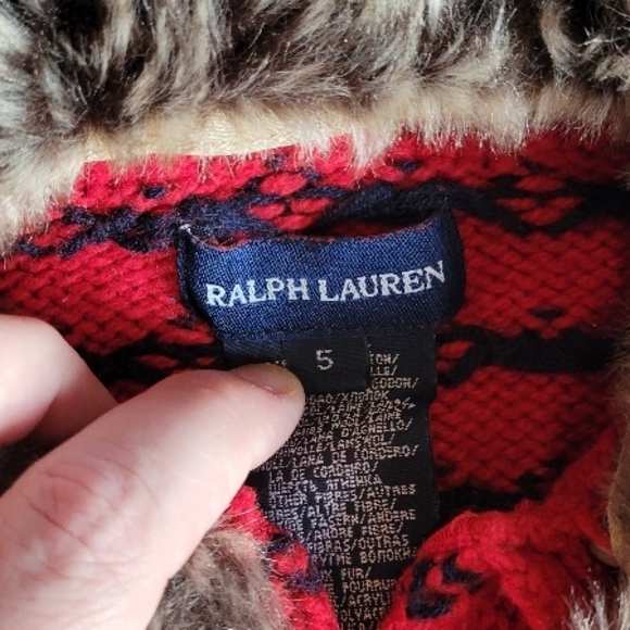 Ralph Lauren Red Reindeer Sweater - Picture 2 of 7